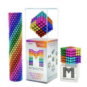 Magnedotz Adult Fidget Toy 222 5mm Rainbow Colored Rare Earth Magnets